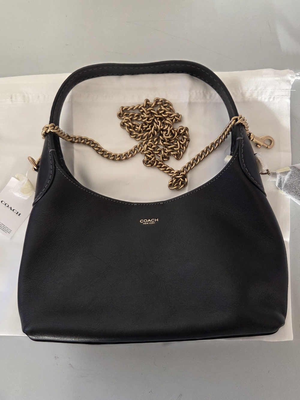 Coach Brooklyn Shoulder Bag 23 In Black